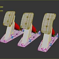 Stainless Steel Fitness Support Brackets With Red Padding For Training Equipment