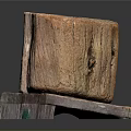 Organic Plant Stump With Natural Wood Texture Placed On Wooden Base Stand