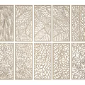 Carved Screen Partition Hollow-out Carved Component Screen Pattern 3d model