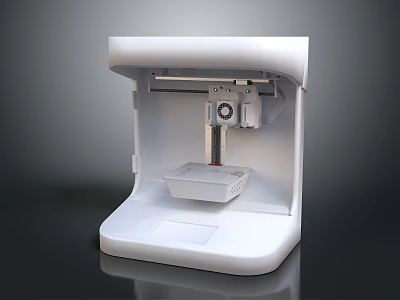 Modern White Kitchen Appliance With Sleek Compact Countertop Design for Home Use 3d model