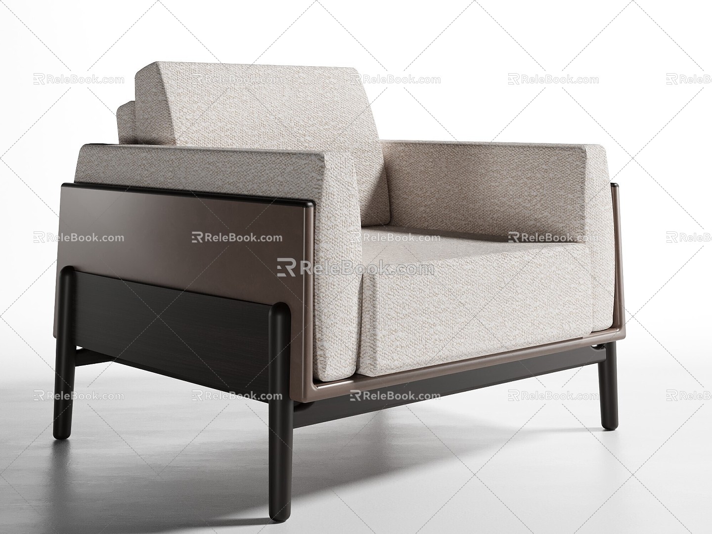 New Chinese-style Single Sofa 3d model