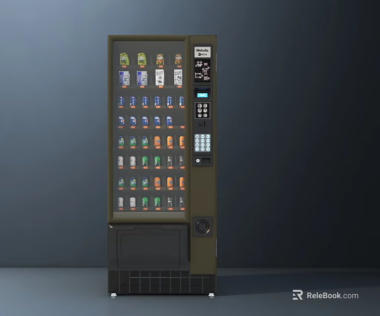 Modern Wine Cabinet with Glass Door Displaying Various Colored Wine Bottles and Control Panel 3d model 