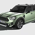 Stylish Green Mini SUV With Black Stripes Black Roof And Alloy Wheels Design