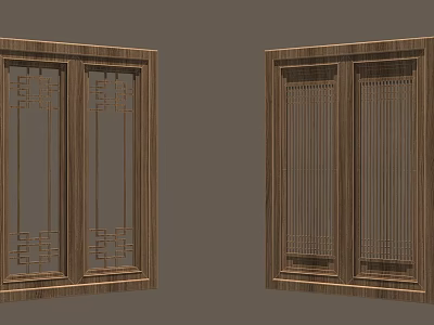 Traditional Chinese Wooden Furniture With Intricate Carved Patterns And Lattice Design 3d model