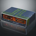 SoundDrive Electronic Digital Timer With 0732 Time Display And Blue Green Striped Textured Surface