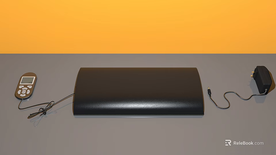 Black Medical Device With Connecting Cables For Healthcare Monitoring And Data Applications 3d model 