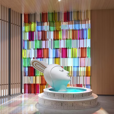 Modern fountain fountain installation 3d model Modern fountain fountain installation 3d model