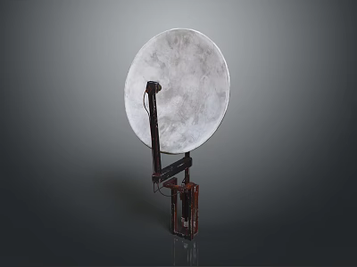 Sturdy White Circular Equipment With Black And Brown Mounted Stand Structure 3d model