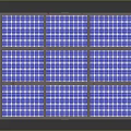 Solar Panel With Blue Cells And Stand For Household Daily Electrical Appliance Use