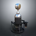 Vintage Silver And Black Speaker With Metallic Finish And Stable Base Stand