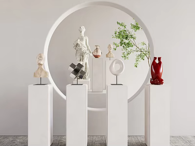 Art ornaments sculpture combination 3d model