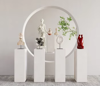 Art ornaments sculpture combination 3d model