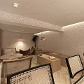 Minimalist Bubble Tea Shop Interior With Wooden Tables Hanging Lamps And Menu Wall Plants