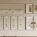 Chinese Traditional Wall Art With Calligraphy Paintings Bamboo And Flower Designs