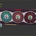 Radeon Triple Fan Graphics Card With Black Red Metallic Design For Computer Builds