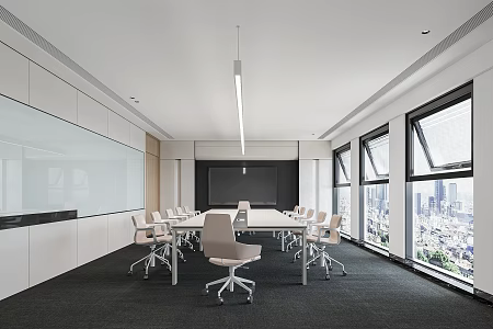 Modern Meeting Room Meeting Tables and Chairs 3d model