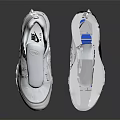 White Casual Sneakers With Air Cushion Comfortable Stylish Design Shoes