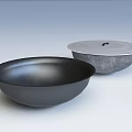 Black Non Stick Frying Pan And Silver Lid Cookware Set For Kitchen Use