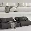 Modern double sofa 3d model