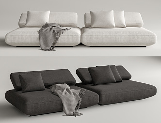 Modern double sofa 3d model