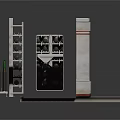 Industrial Metal Storage Rack With Organized Wine Bottles And Green Top Black Cylinders