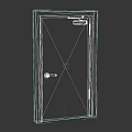 Modern Metal Swing Door With Secure Lock And Handle For Interior Spaces