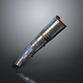 Silver Metallic Conical Fashion Apparel With Red Accents And Shiny Surface