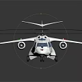 White Futuristic Space Aeronautics Concept Vehicle Model With Rotors And Wings