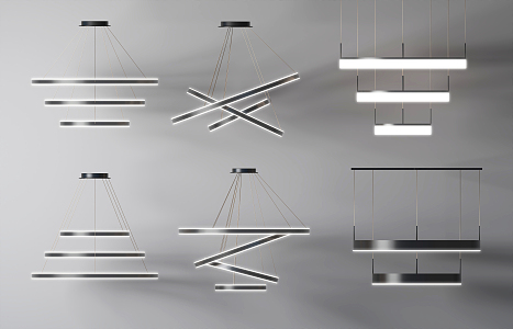 Modern chandelier 3d model