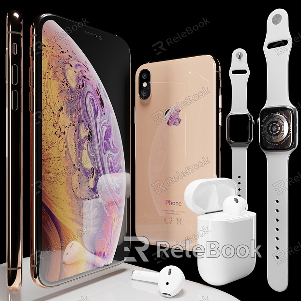 Modern Mobile Phone Apple Phone Headset Watch model