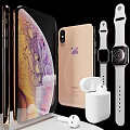 Latest Apple iPhone Apple Watch And AirPods Smart Digital Tech Devices 3d model