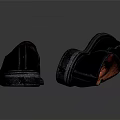 Classic Black Leather Loafer Shoes with Orange Lining and Sleek Design