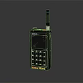 Black Handheld Digital Radio Device With Antenna And Keypad Design For Communication 3d model