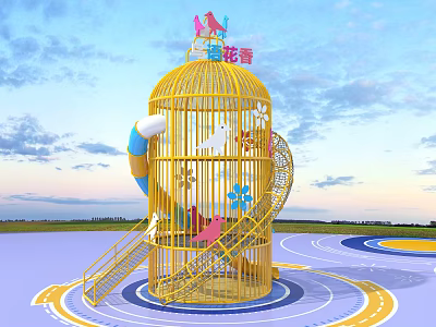 Slide combination climbing combination amusement equipment 3d model