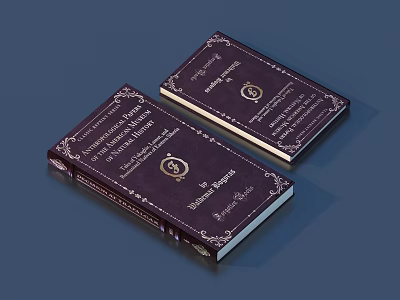 Vintage Dark Cover Books With Ornate Designs Emblem And Gold Accents 3d model