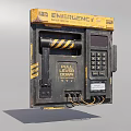 Emergency Household Electrical Appliance With Pulled Down Cable And Numeric Keypad