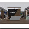 HITACHI 1910 Store Interior With Modern Reception Desk And Display Areas