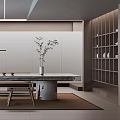 Quiet Tea Room Tea Room Tea Tasting Area 3d model