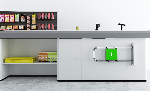 Modern Cashier 3d model