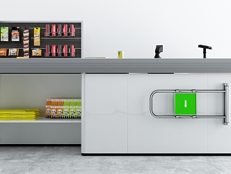 Modern Cashier 3d model