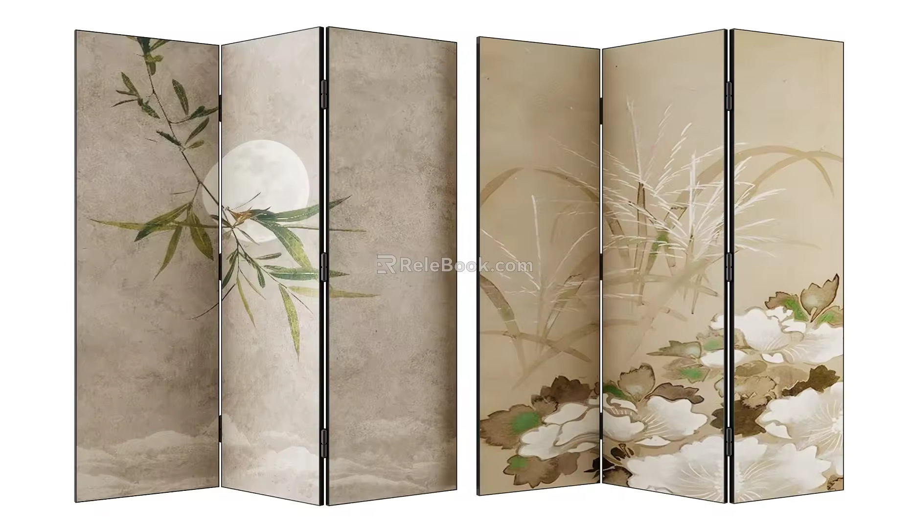 new chinese style screen 3d model
