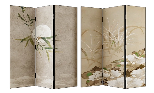 new chinese style screen 3d model