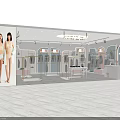 Modern Clothing Store Interior With Mannequins Clothing Racks And Display Areas