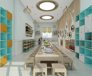 Modern Kindergarten Baking Room 3d model