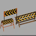Road Traffic Safety Barriers With Yellow Black Stripes For Construction Site Control