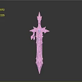 Ornate Fantasy Sword Design With Blue Gems And Golden Decorations