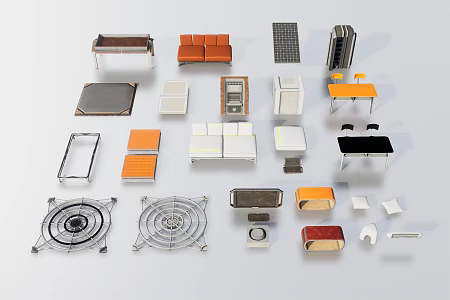 Sci-fi Items 3d model