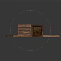 Rustic Wooden Crates Open And Closed With Side Wooden Plank