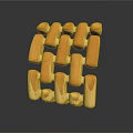 Golden Woven Decorative Household Accessory With Shiny Metallic Surface