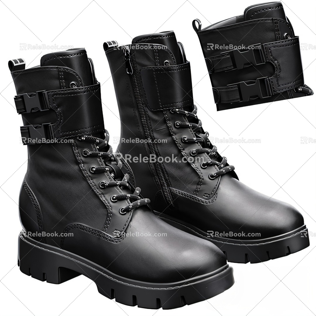 Shoes Boots Clothing 3d model